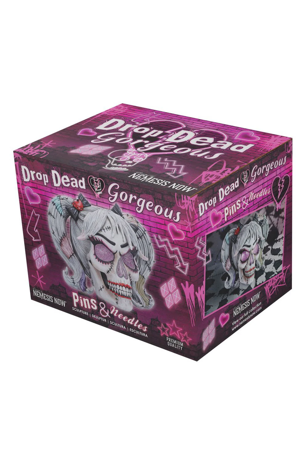Drop Dead Gorgeous - Pins and Needles Skull Statue - Image 8