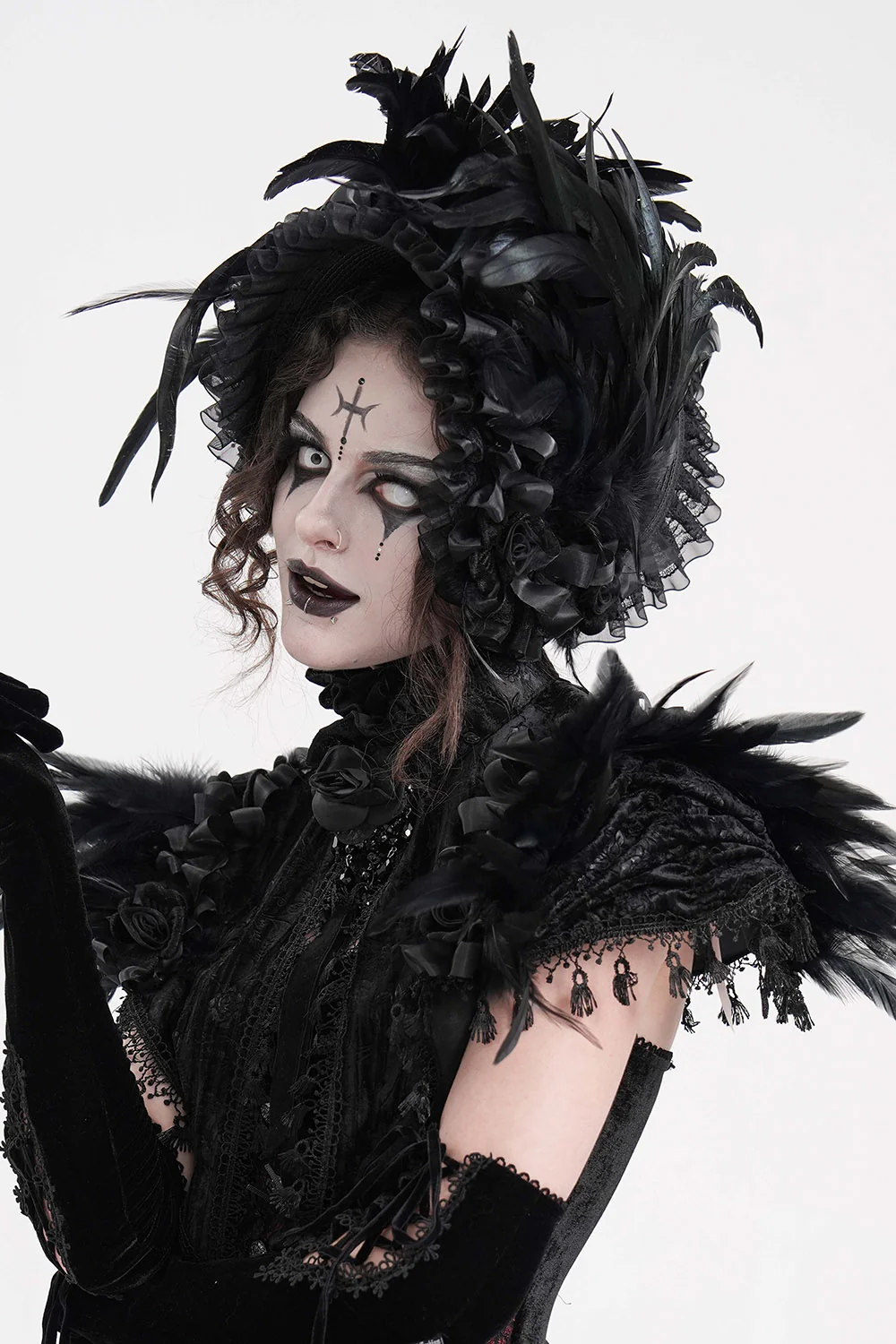 Duchess Dread Feathered Hat - Image 6