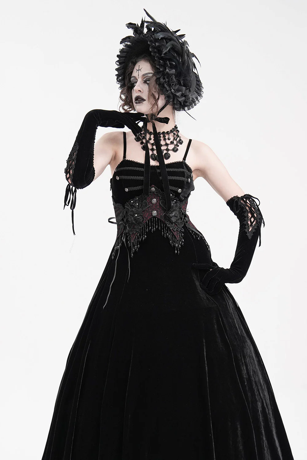 Duchess Dread Feathered Hat - Image 7