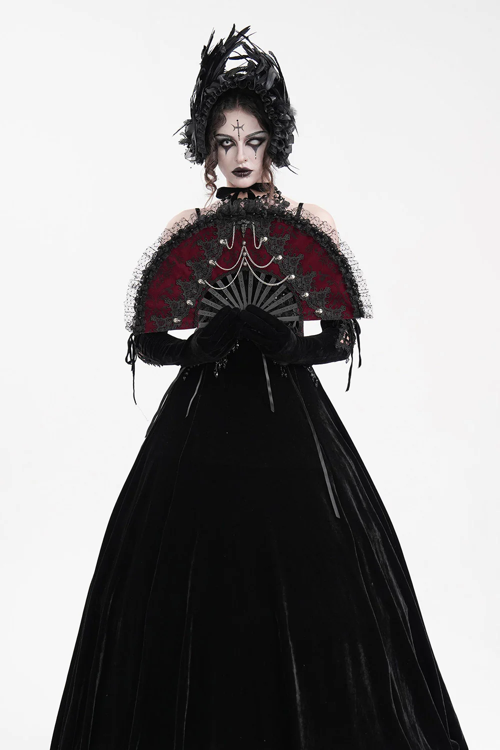 Duchess Dread Feathered Hat - Image 8