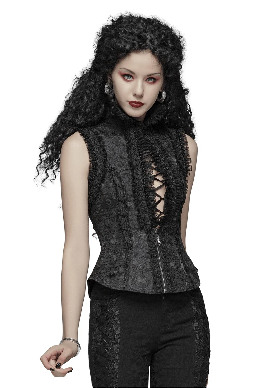Ebonsmoke Ruffled Waistcoat - Image 2