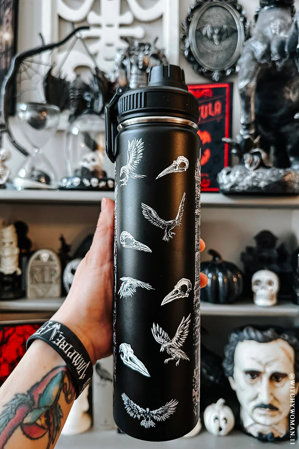 Edgar Allan Poe 24 Oz Water Bottle Tumbler - Image 13