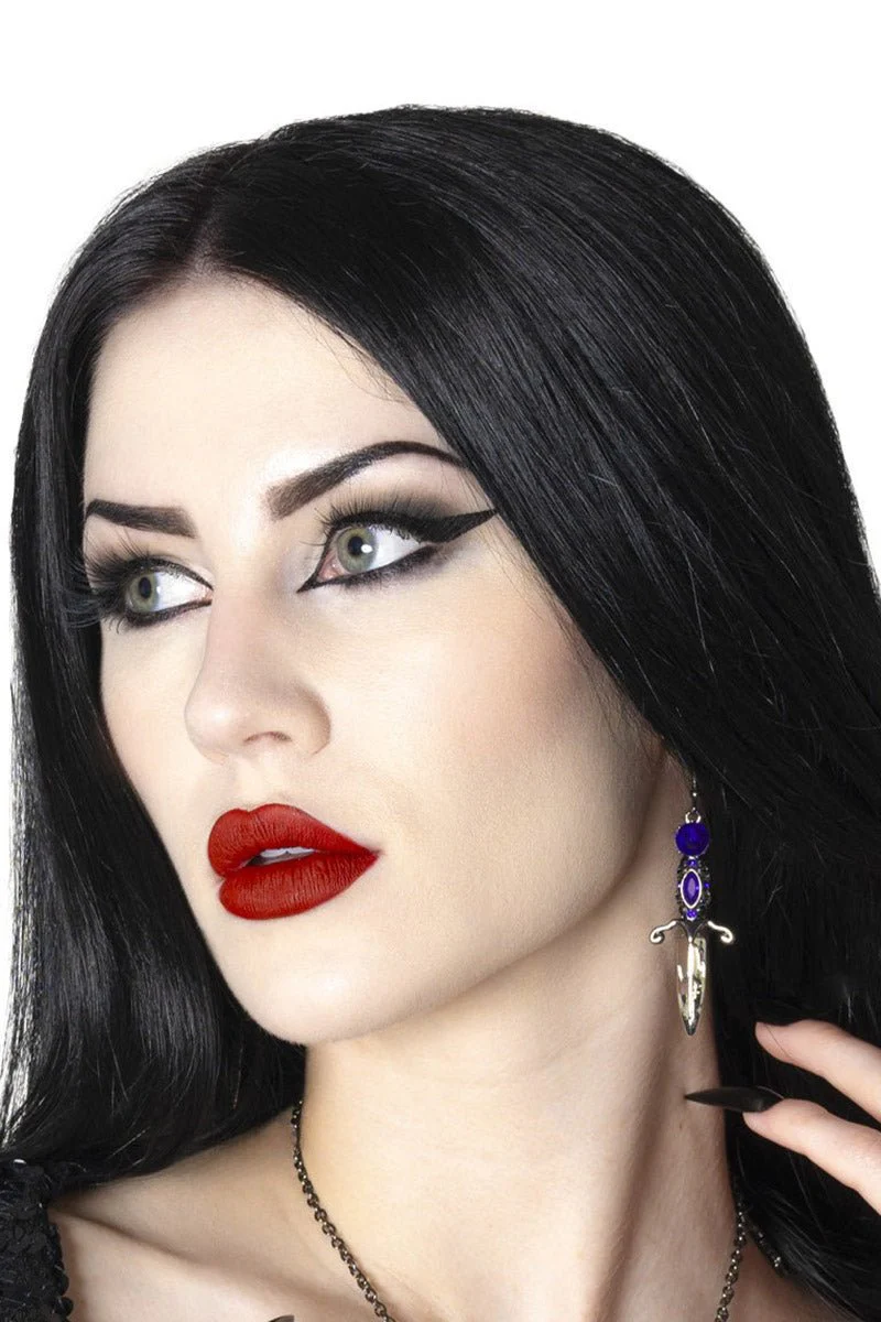 Elvira Dagger Earrings [PURPLE] - Image 2