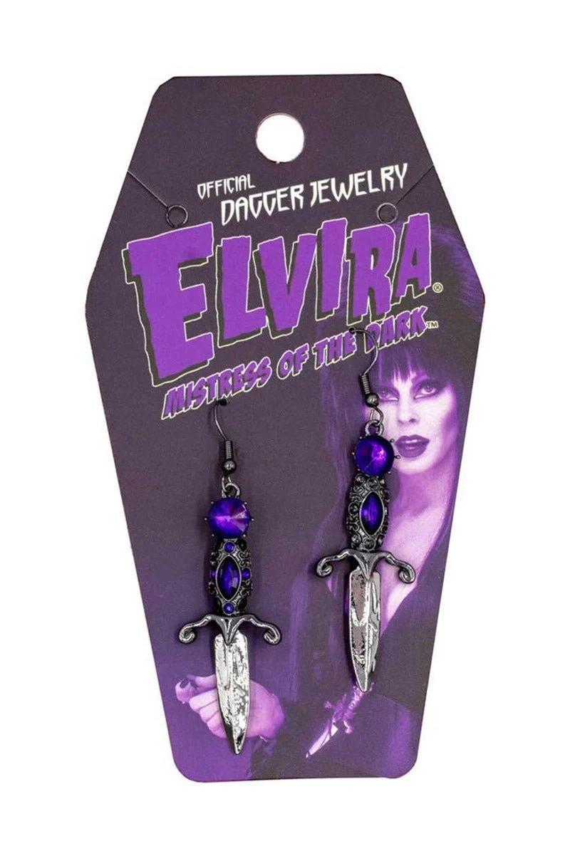 Elvira Dagger Earrings [PURPLE] - Image 3