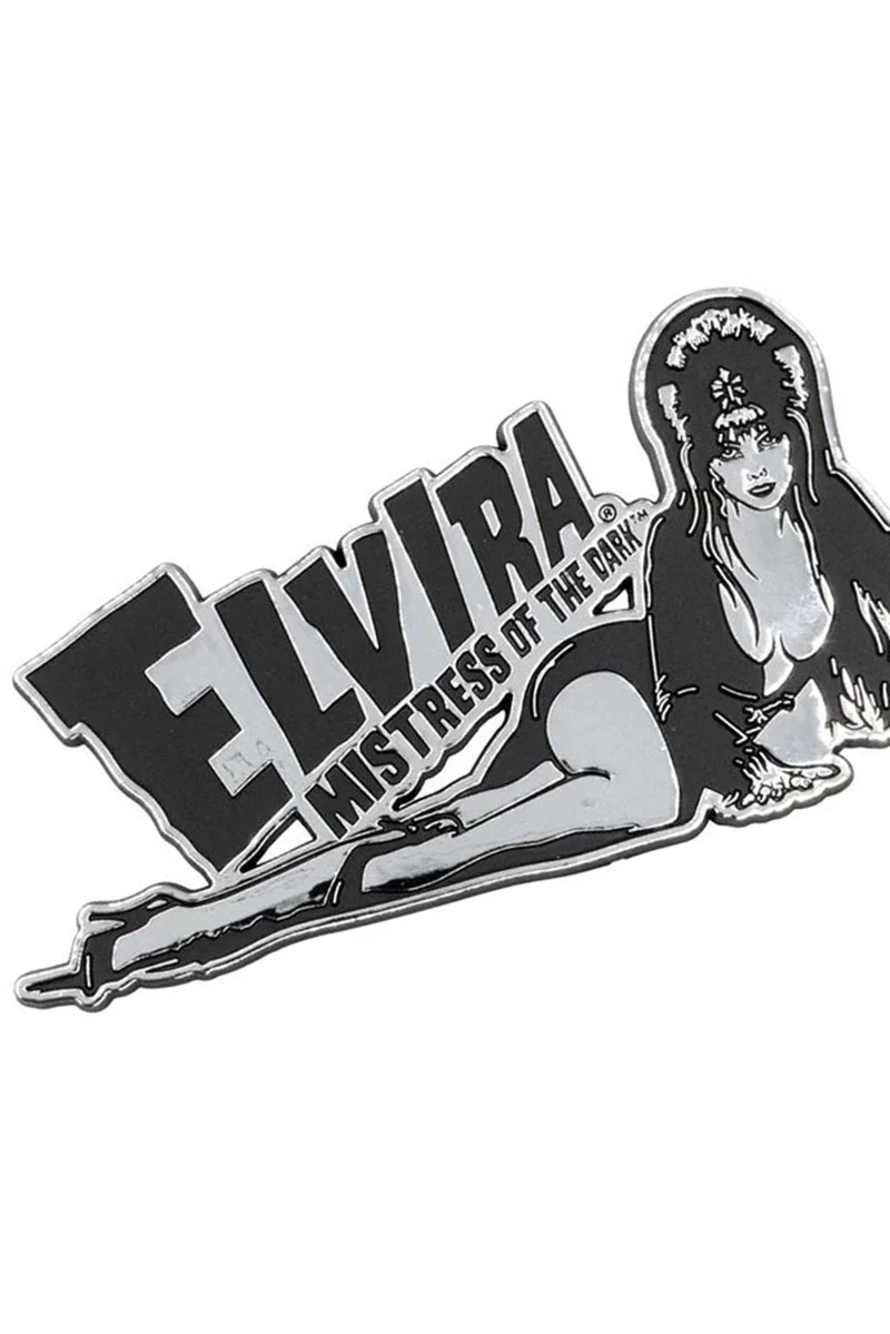 Elvira Laid Down Chrome Stick On Emblem - Image 3