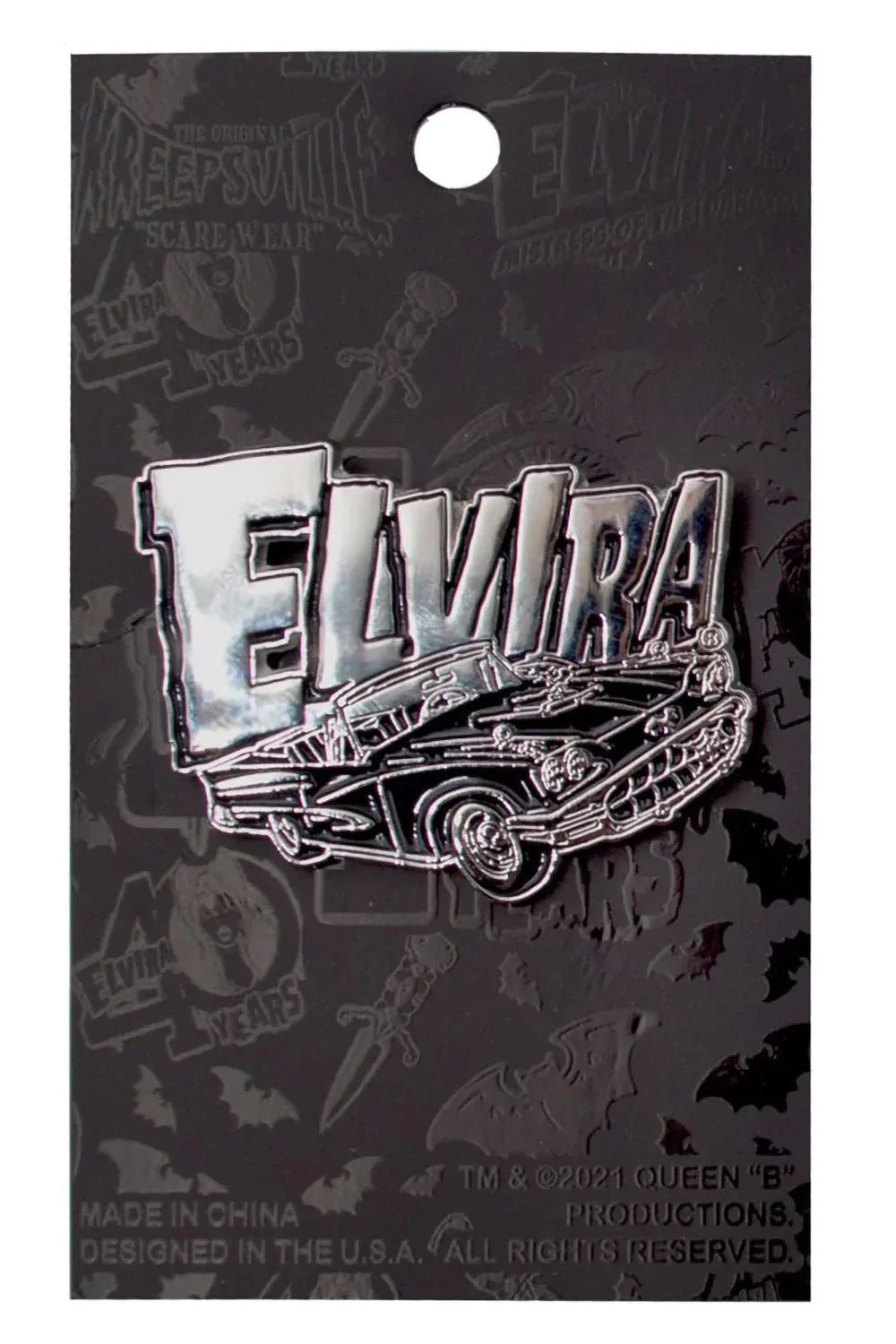 Elvira Macabre Mobile Enamel Pin - Image 2