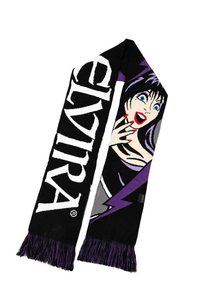 Elvira Purple Bolt Knit Scarf