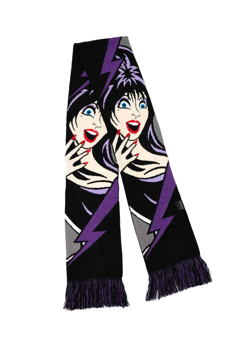 Elvira Purple Bolt Knit Scarf - Image 2