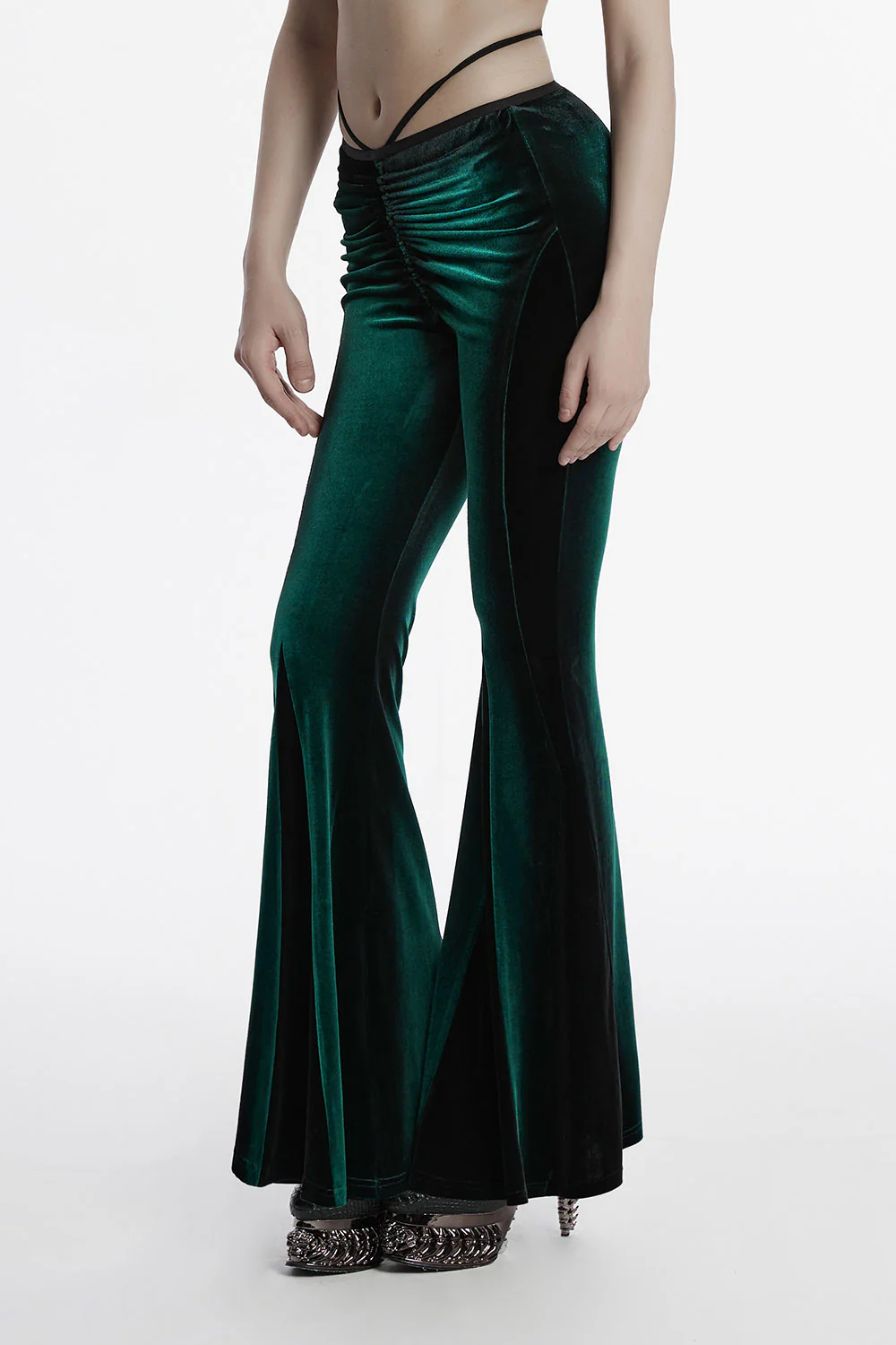 Emerald Stone Velvet Flares [Green] - Image 3