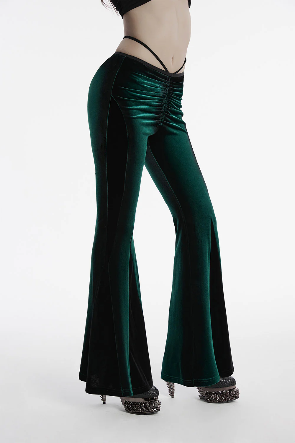 Emerald Stone Velvet Flares [Green] - Image 4