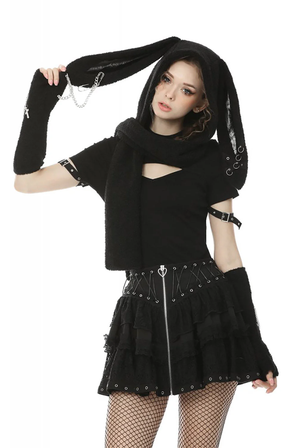Emo Bunny Hooded Scarf - Image 7