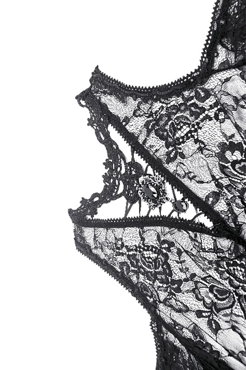Ethereal Cold Shoulder Lace Dress - Image 8