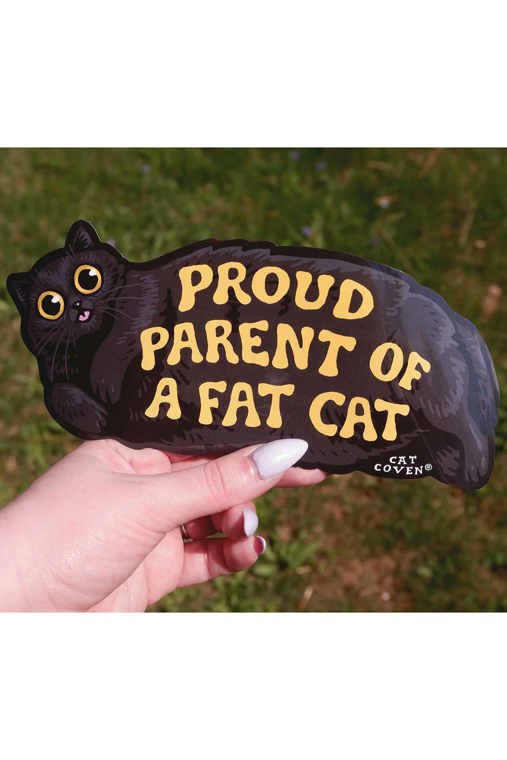 Fat Black Cat Car Magnet - Image 3