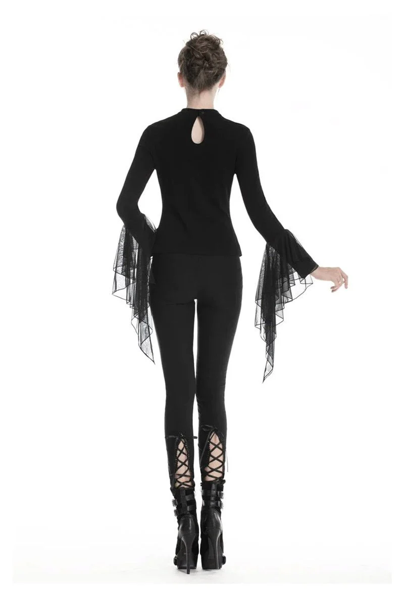 Floral Witch Lace-Up Leggings - Image 2