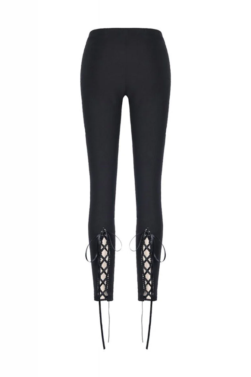 Floral Witch Lace-Up Leggings - Image 6