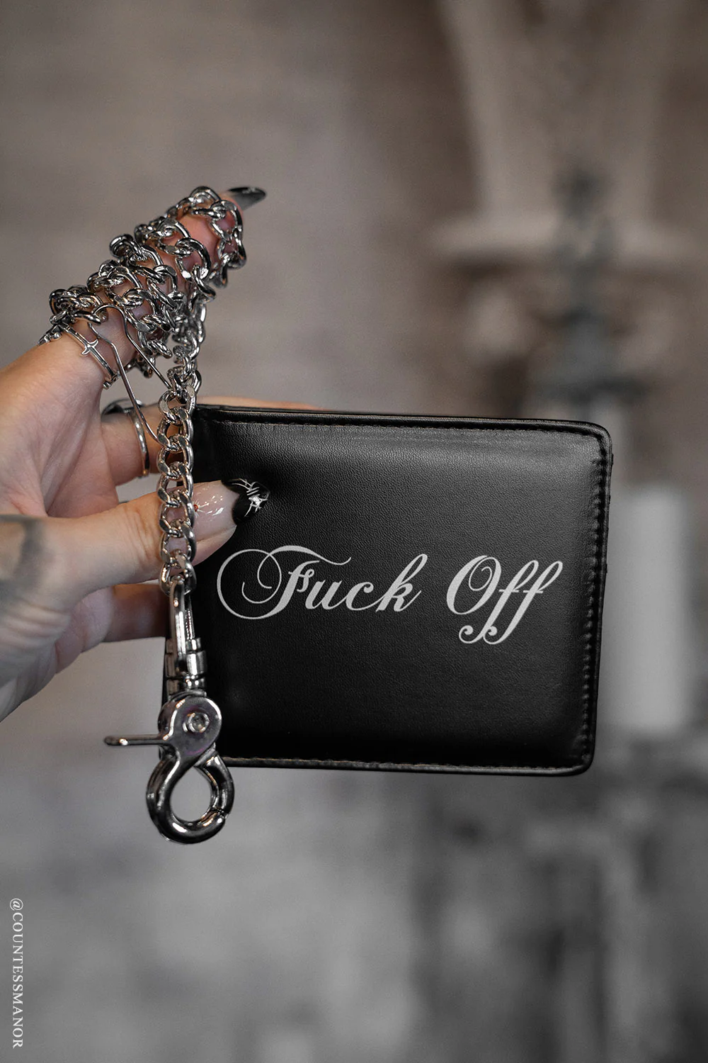 Fuck Off Bifold Wallet w/ Chain - Image 2