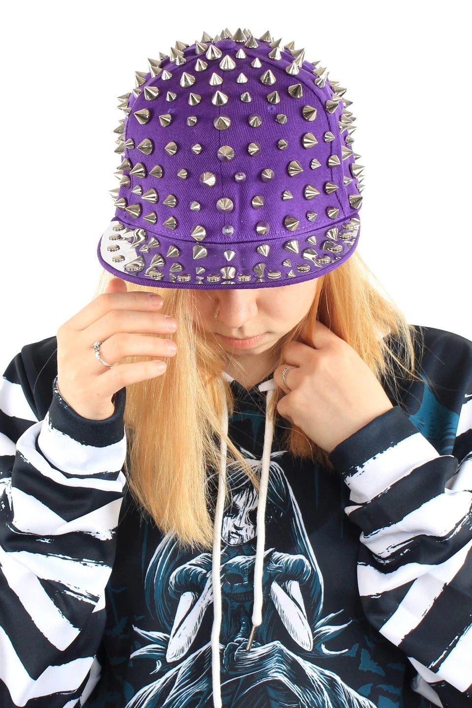 Full Spike Cap Hat [Purple]