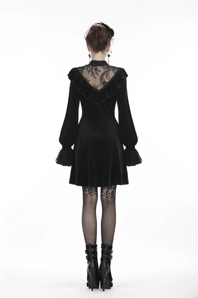 Gatsby Gothic Velvet Midi Dress - Image 4