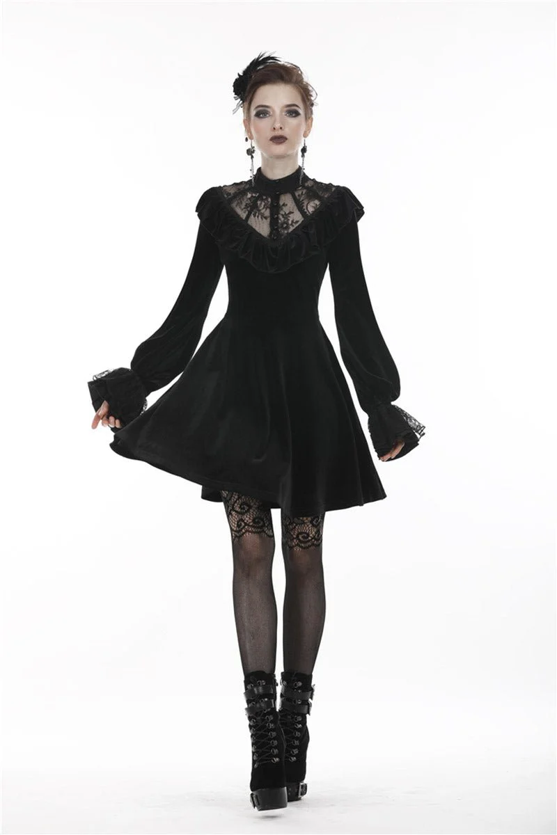 Gatsby Gothic Velvet Midi Dress - Image 5
