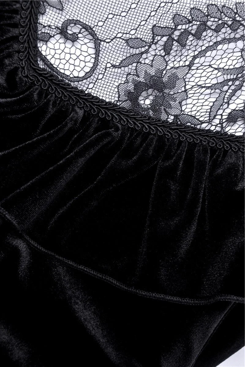 Gatsby Gothic Velvet Midi Dress - Image 8