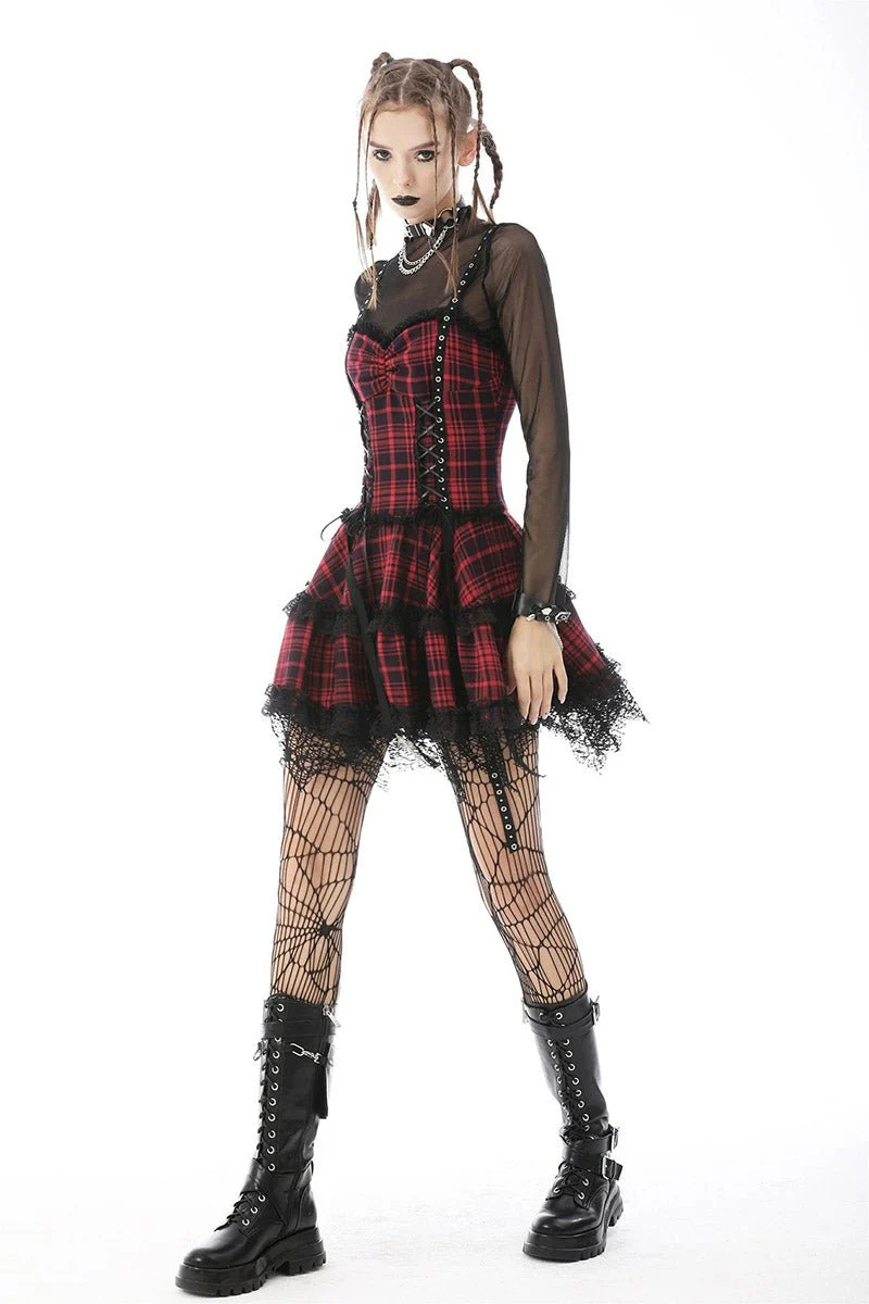 Girl in the Band Plaid Punk Dress - Image 3