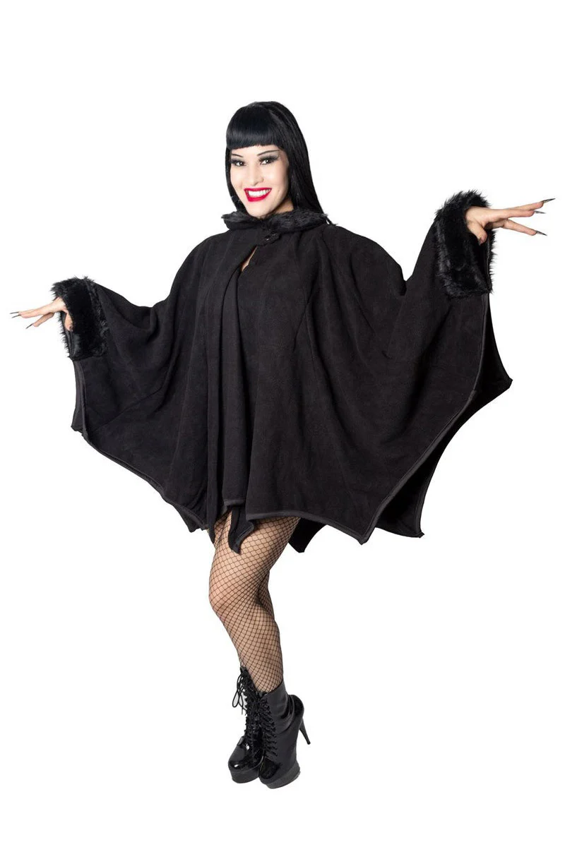 Glamour Ghoul Web Cape Black Fur - Image 4