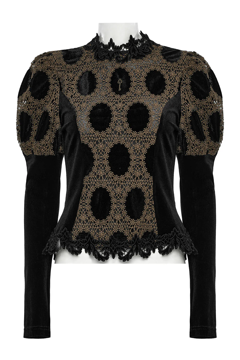 Gloomkey Antiquated Lace Top [Black/Copper] - Image 4