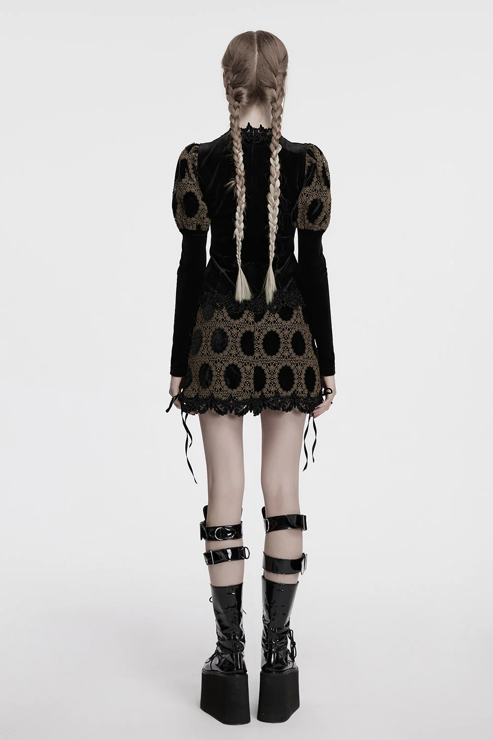 Gloomkey Antiquated Lace Top [Black/Copper] - Image 9