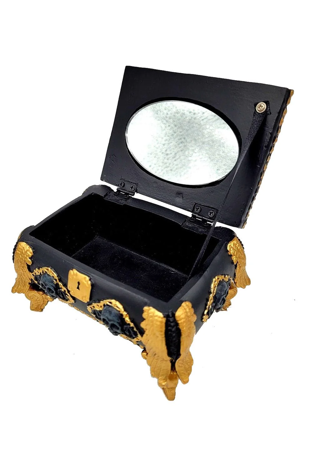 Gold and Black Skull Jewelry Box - Image 2