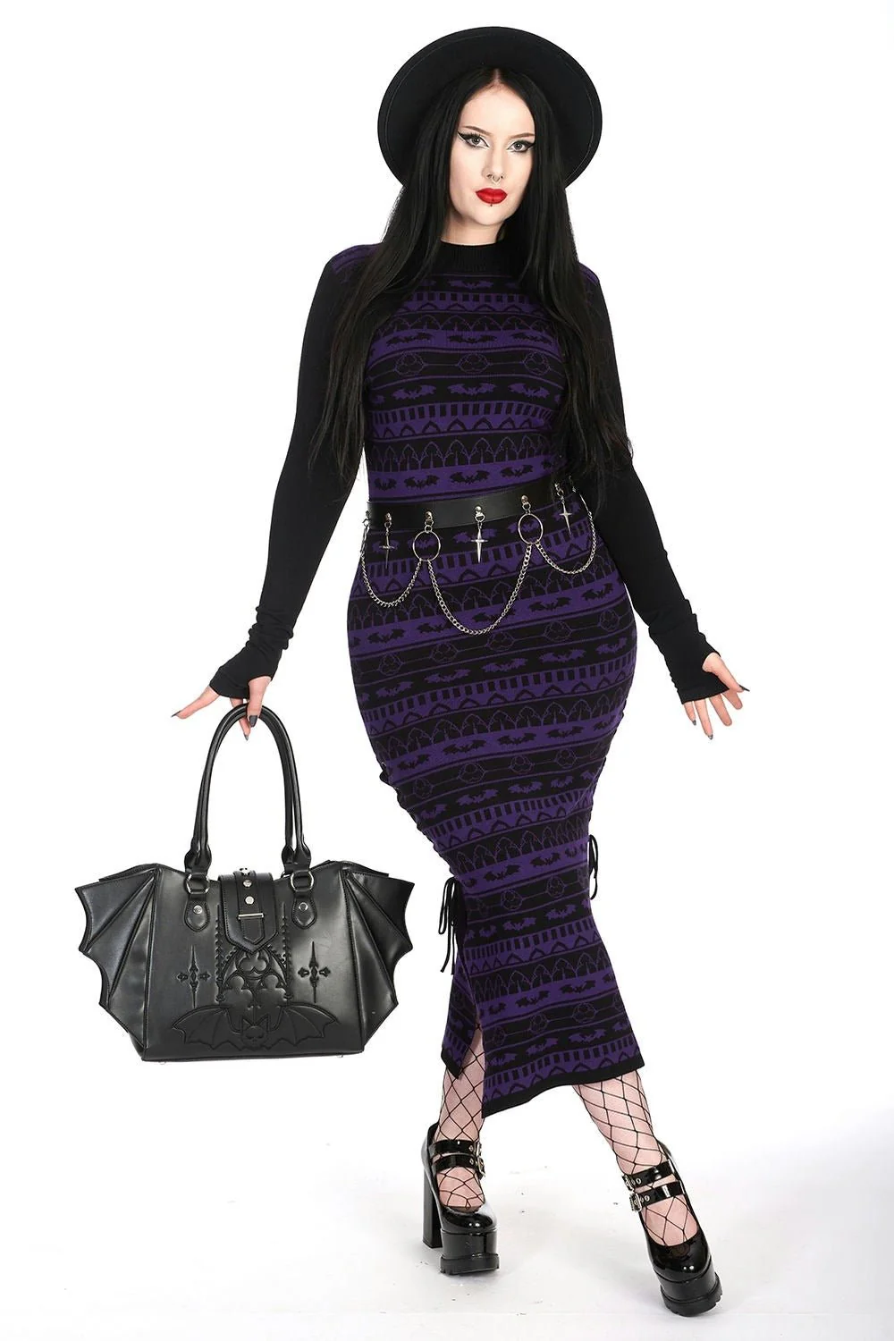 Gothic Bat Tote Bag - Image 5