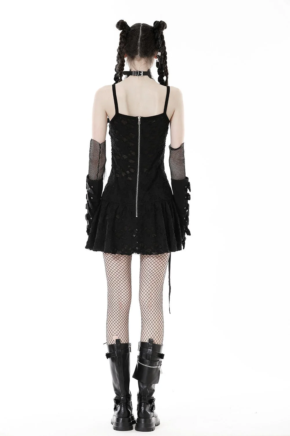 Gothic Cross Distressed Dress - Image 4