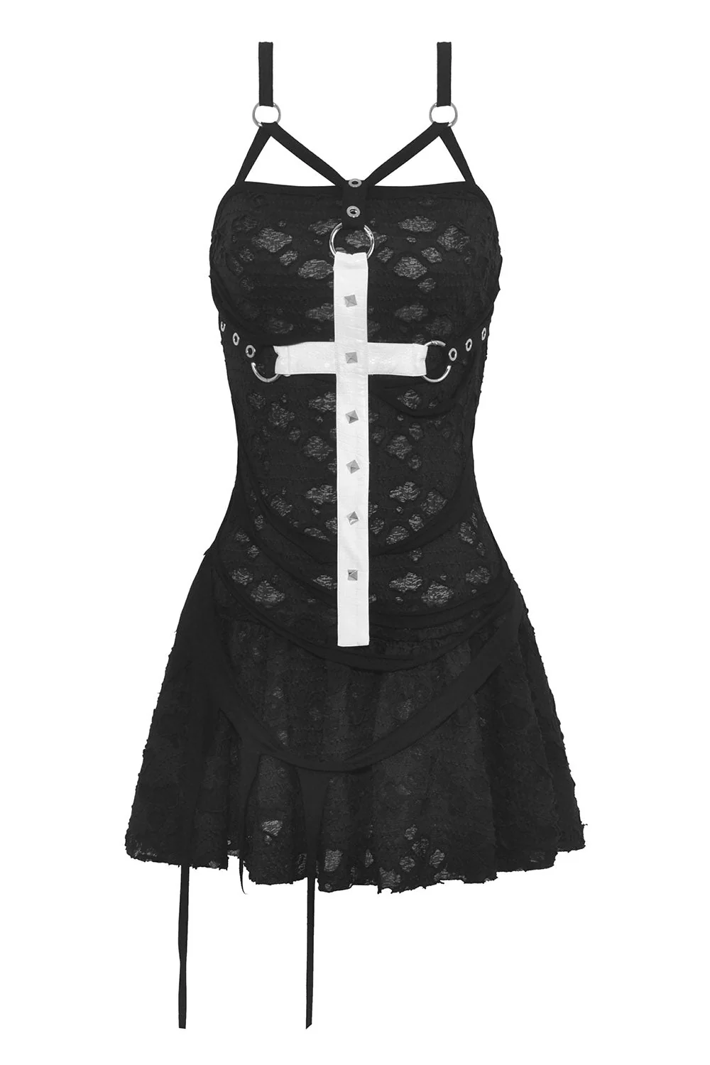 Gothic Cross Distressed Dress - Image 6
