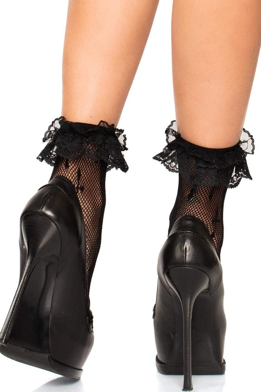 Gothic Cross Fishnet Socks - Image 2