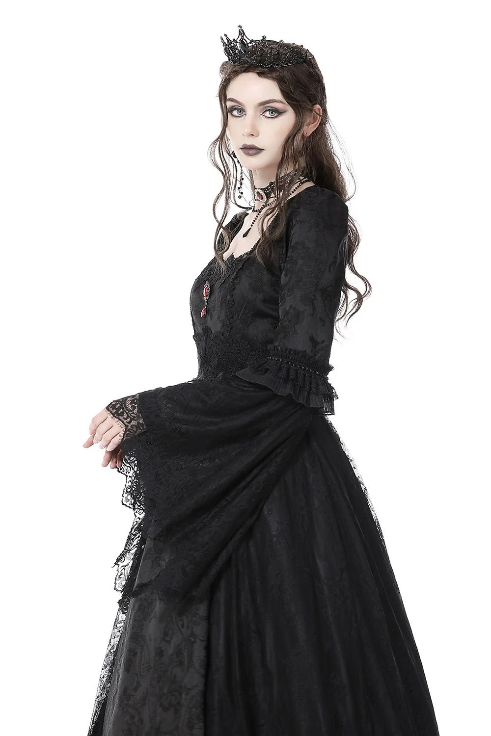 Gothic Renaissance Maxi Dress - Image 2