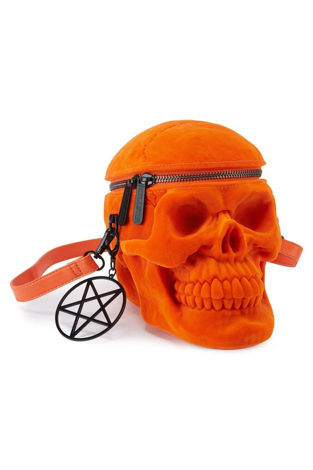 Grave Digger Skull Handbag [ORANGE VELVET] - Image 5