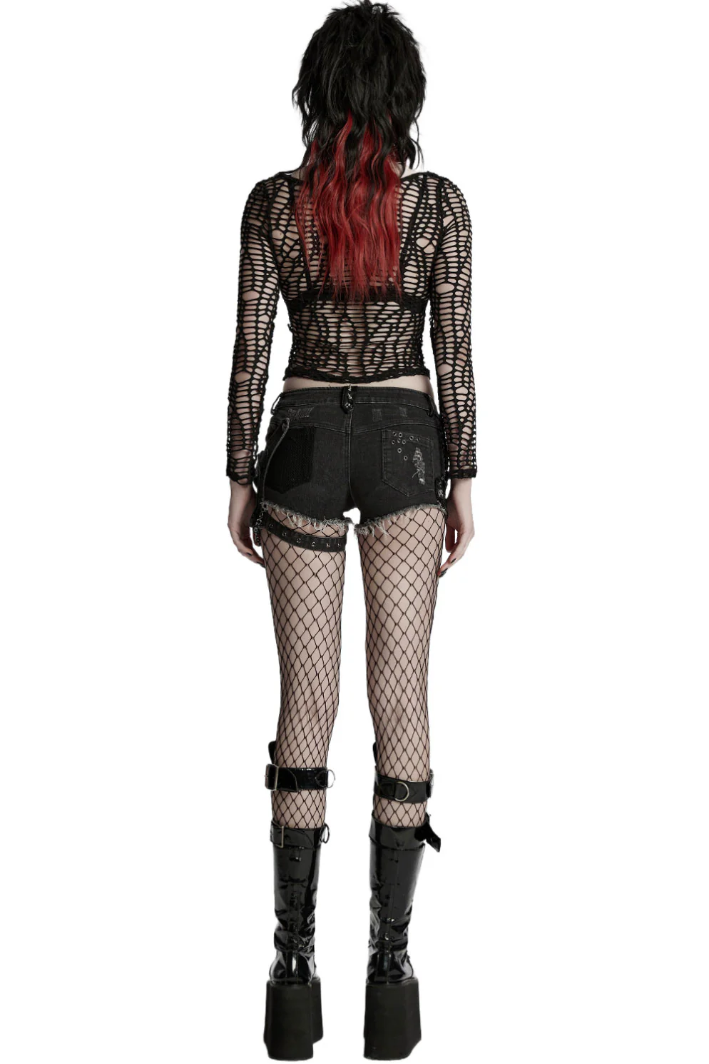 Gravebones Studded Shorts with Thigh Holster Bag - Image 10