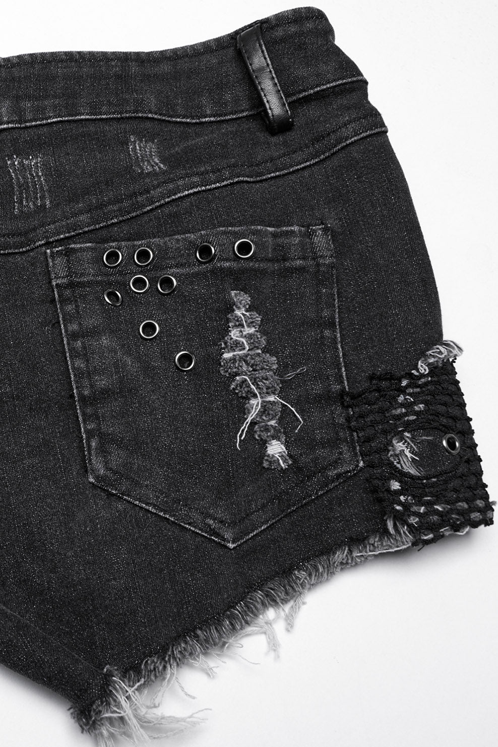 Gravebones Studded Shorts with Thigh Holster Bag - Image 18