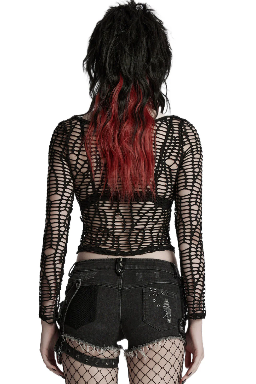 Gravebones Studded Shorts with Thigh Holster Bag - Image 7