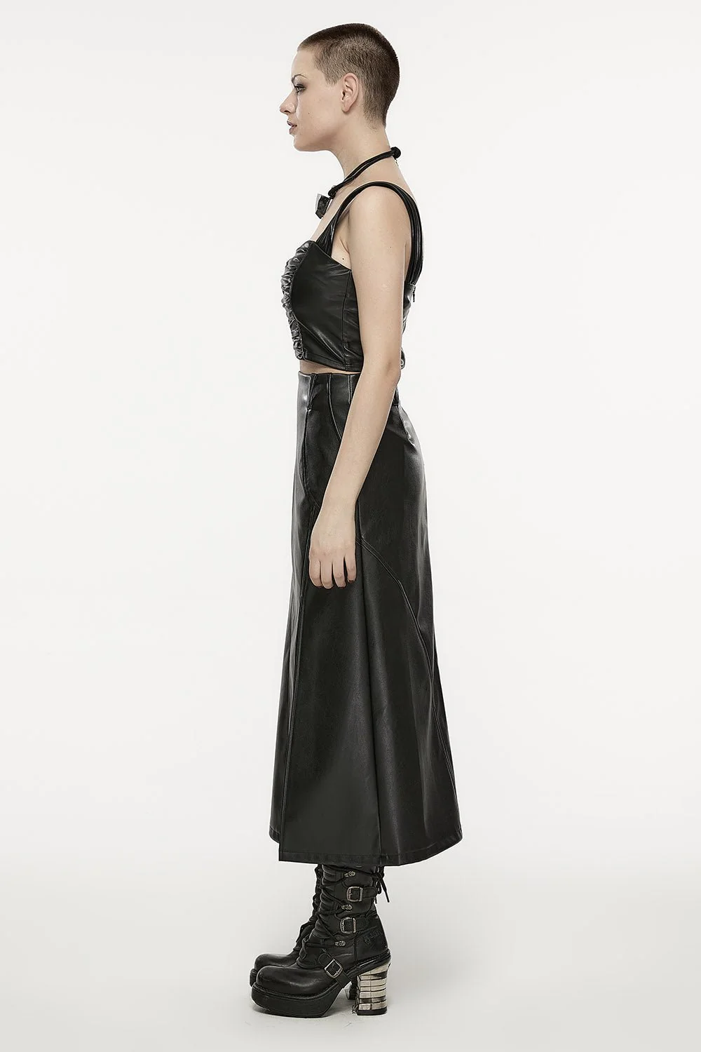 Gravelands Leather Maxi Skirt - Image 4