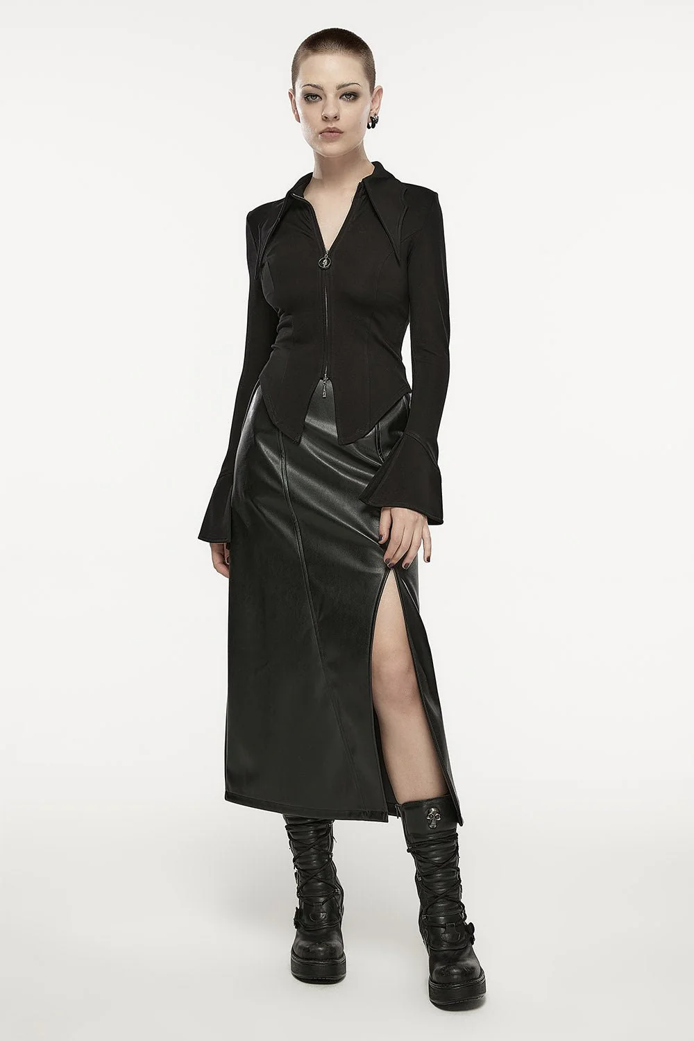 Gravelands Leather Maxi Skirt - Image 6