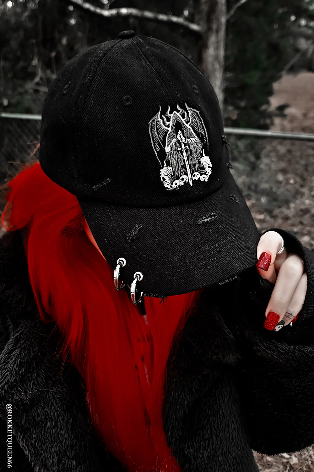 Angel of Death Pierced Baseball Cap