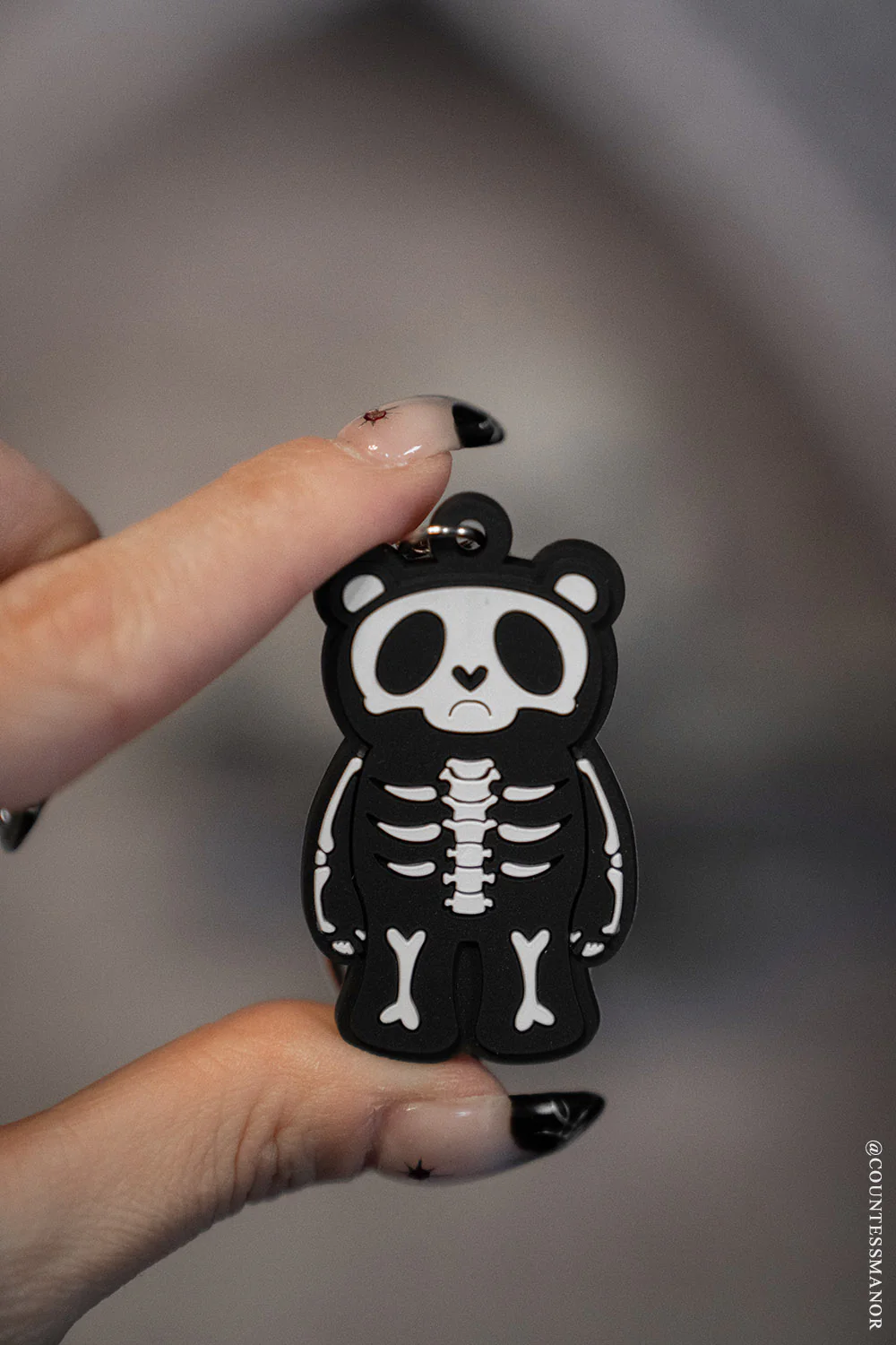 Grumpy Bones Bear Keychain - Image 2