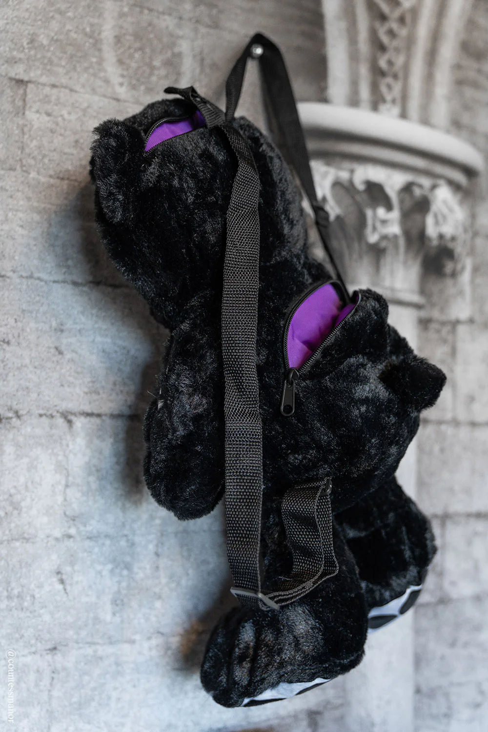 Grumpy Bones Bear Plush Backpack - Image 2