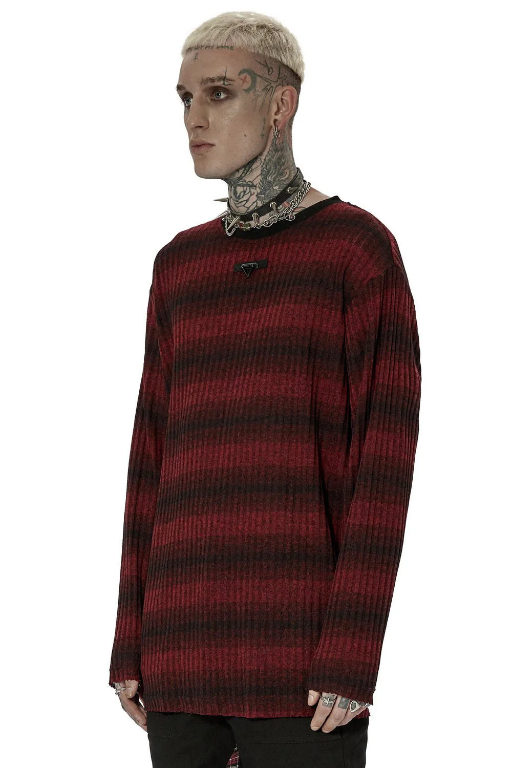 Grunge Blood Striped Sweater [Red/Black] - Image 3