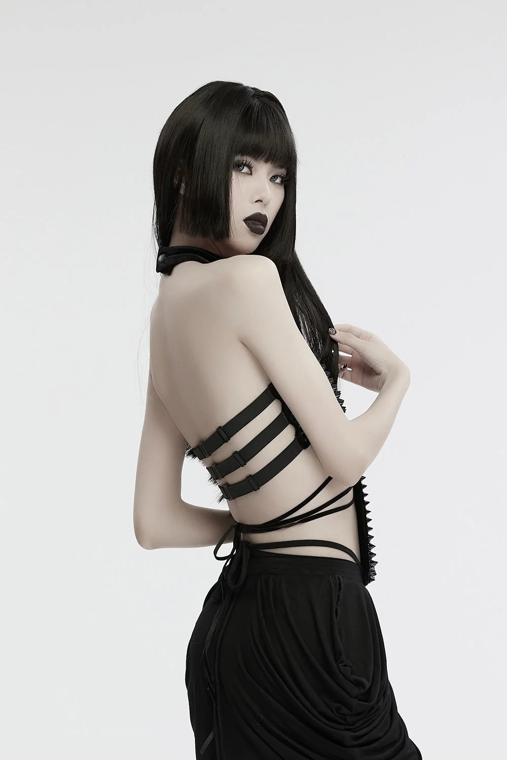 Hallowed Be Gothic Cross Halterneck Top - Image 2
