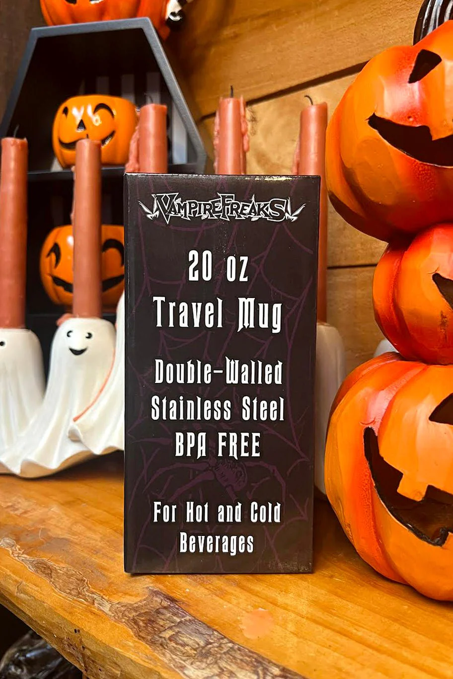 Halloween Cat 20 oz Travel Mug - Image 10