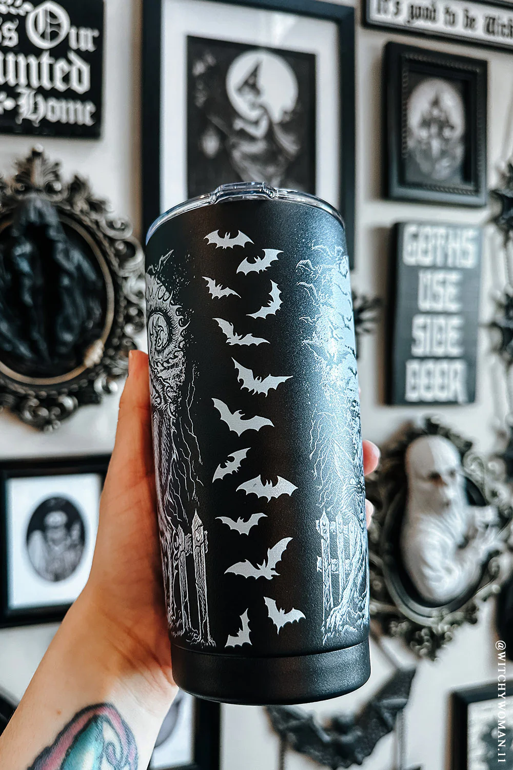 Halloween Cat 20 oz Travel Mug - Image 2