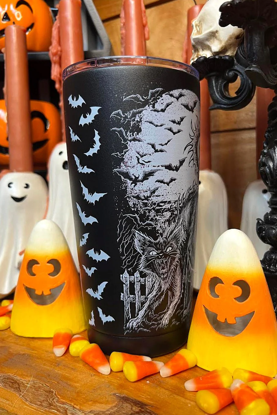 Halloween Cat 20 oz Travel Mug - Image 5
