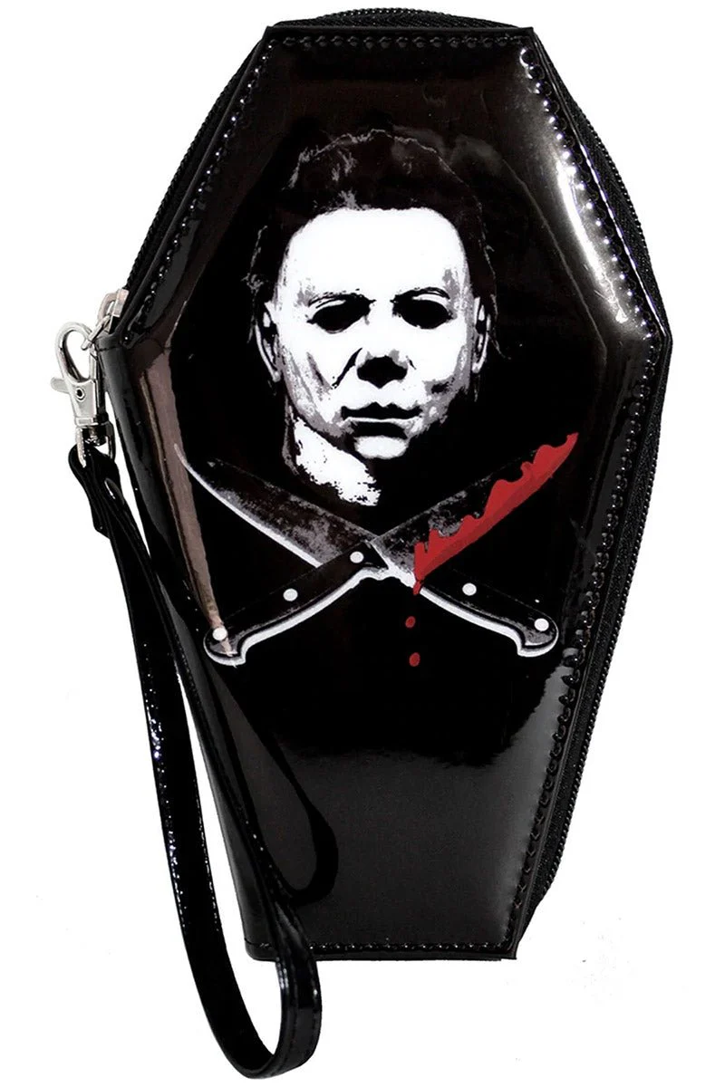 Halloween Michael Myers Glitter Coffin Wallet - Image 2