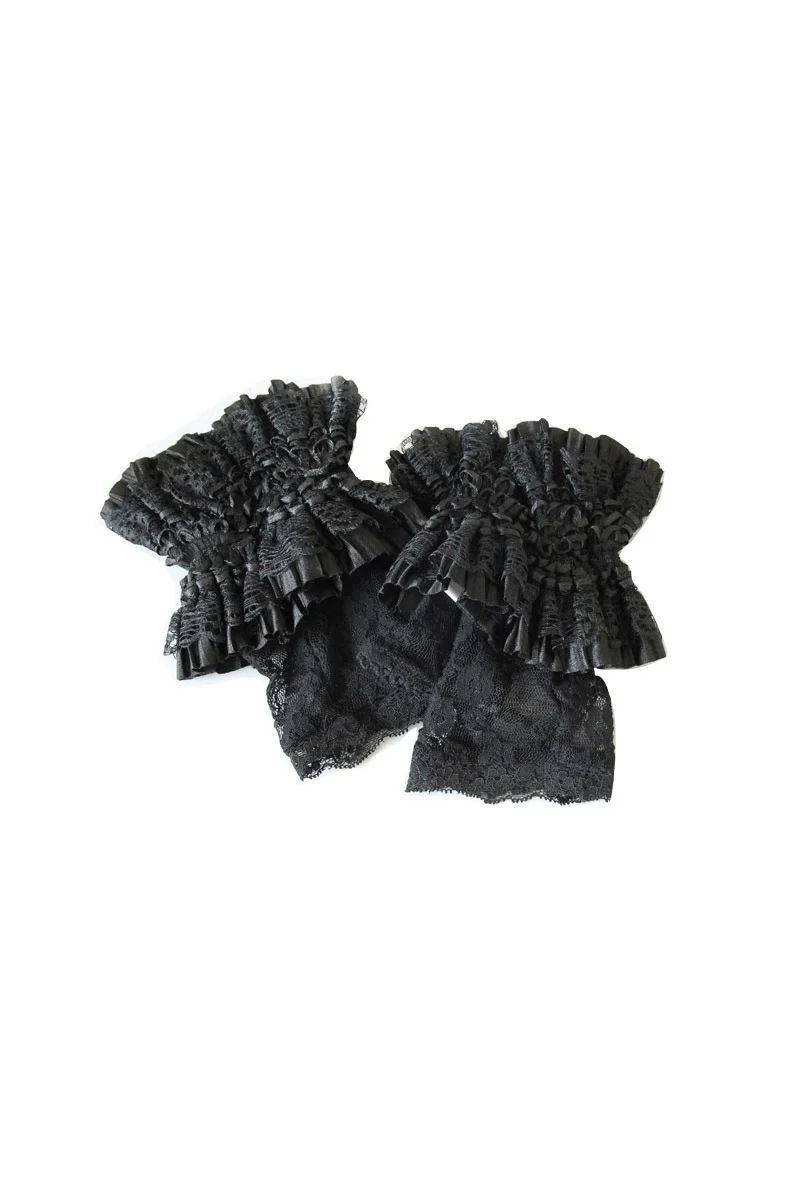 Haunted Corridor Frilly Lace Gloves - Image 5
